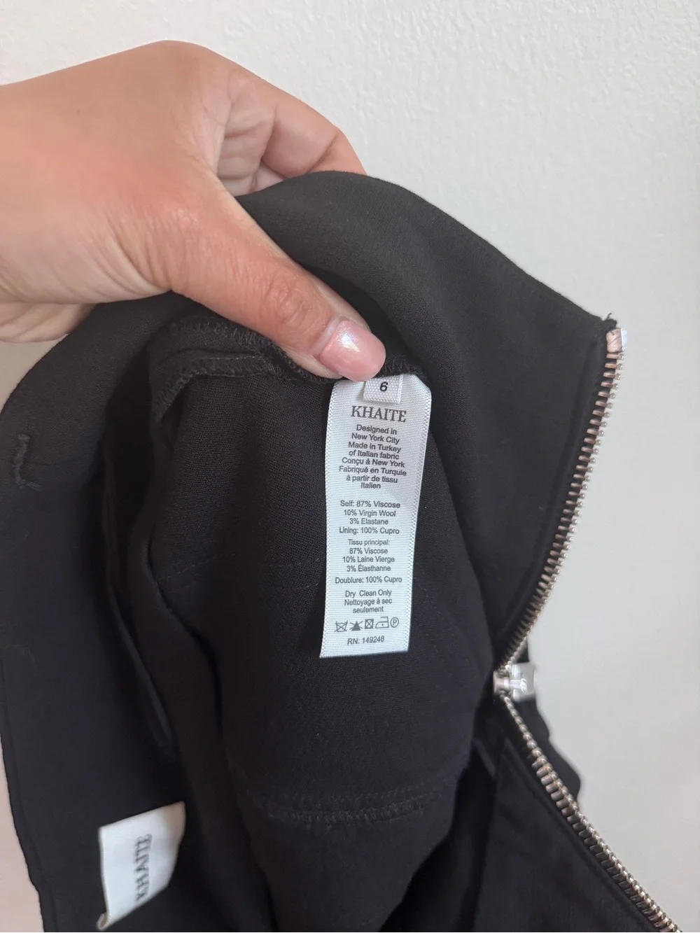 Khaite Meadow black pants with zip ankles Size 6 - Picture 6 of 11